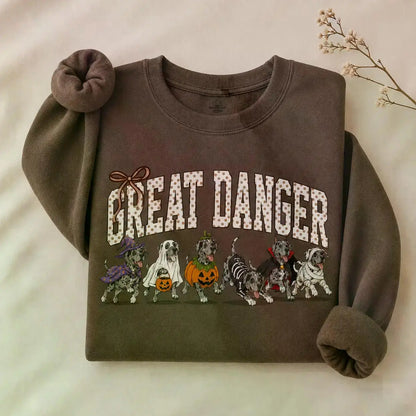 Dark Chocolate 30+ Halloween Dog Breeds Sweatshirt | Dog Mom Fall Crewneck