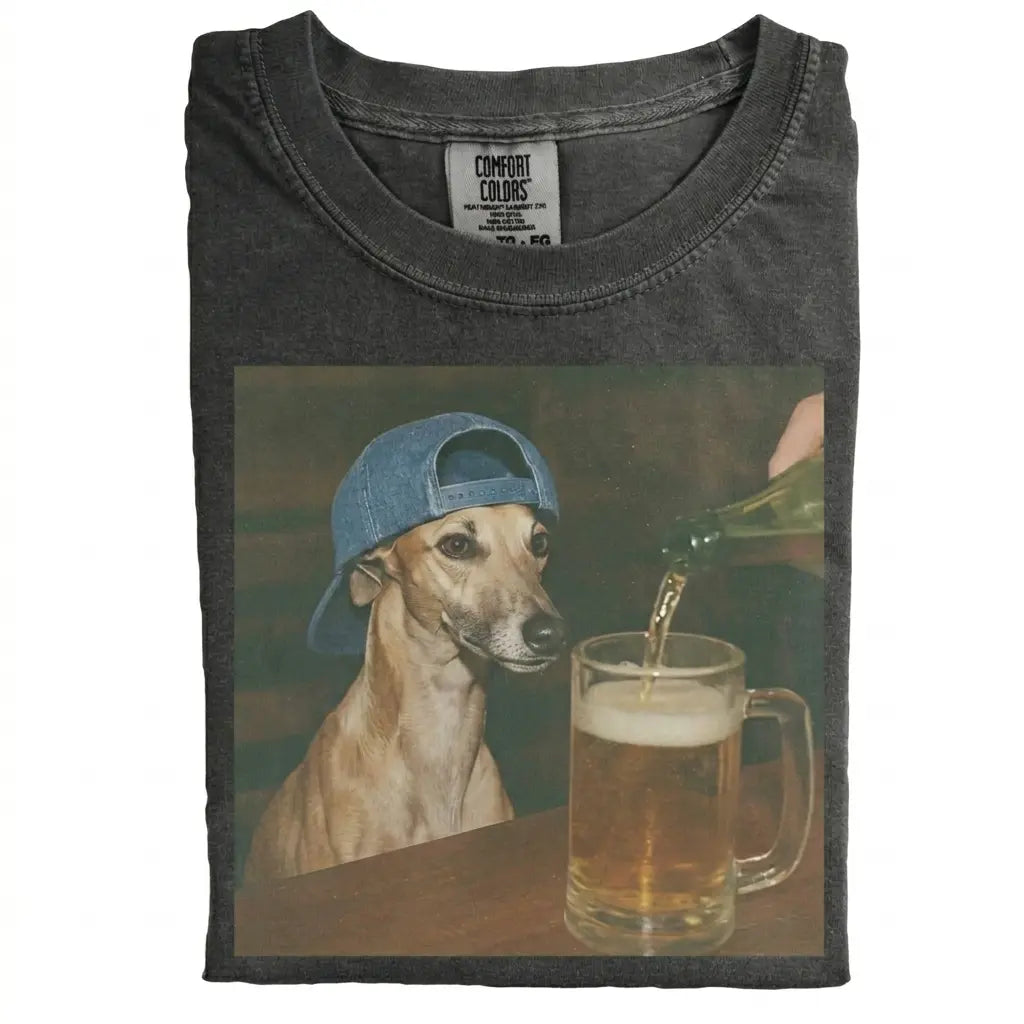 Comfort Colors® Custom Dog Breeds Beer T-Shirt – Vintage 90s Funny Edgy Dog Meme Tee, Aesthetic Brewery Lover Dog Dad Gift Shirt