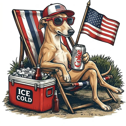 Comfort Colors® 50+ Dog Funny 4th of July T-Shirt – Retro Labrador Retriever Diet Coke Graphic Tee, Patriotic Animal Meme Shirt, Vintage USA Dog Lover Top