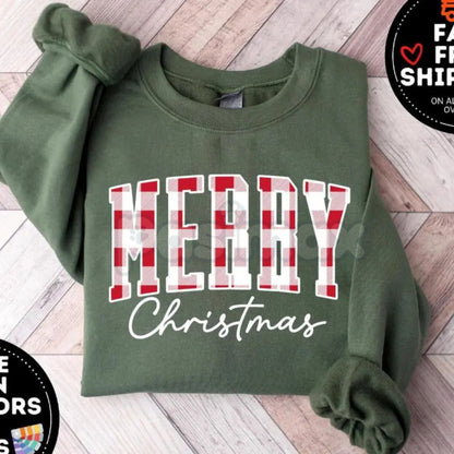 Groovy Merry Christmas Sweatshirt – Retro Aesthetic Holiday Crewneck | Cute Winter Vibes Gift-Pasimax