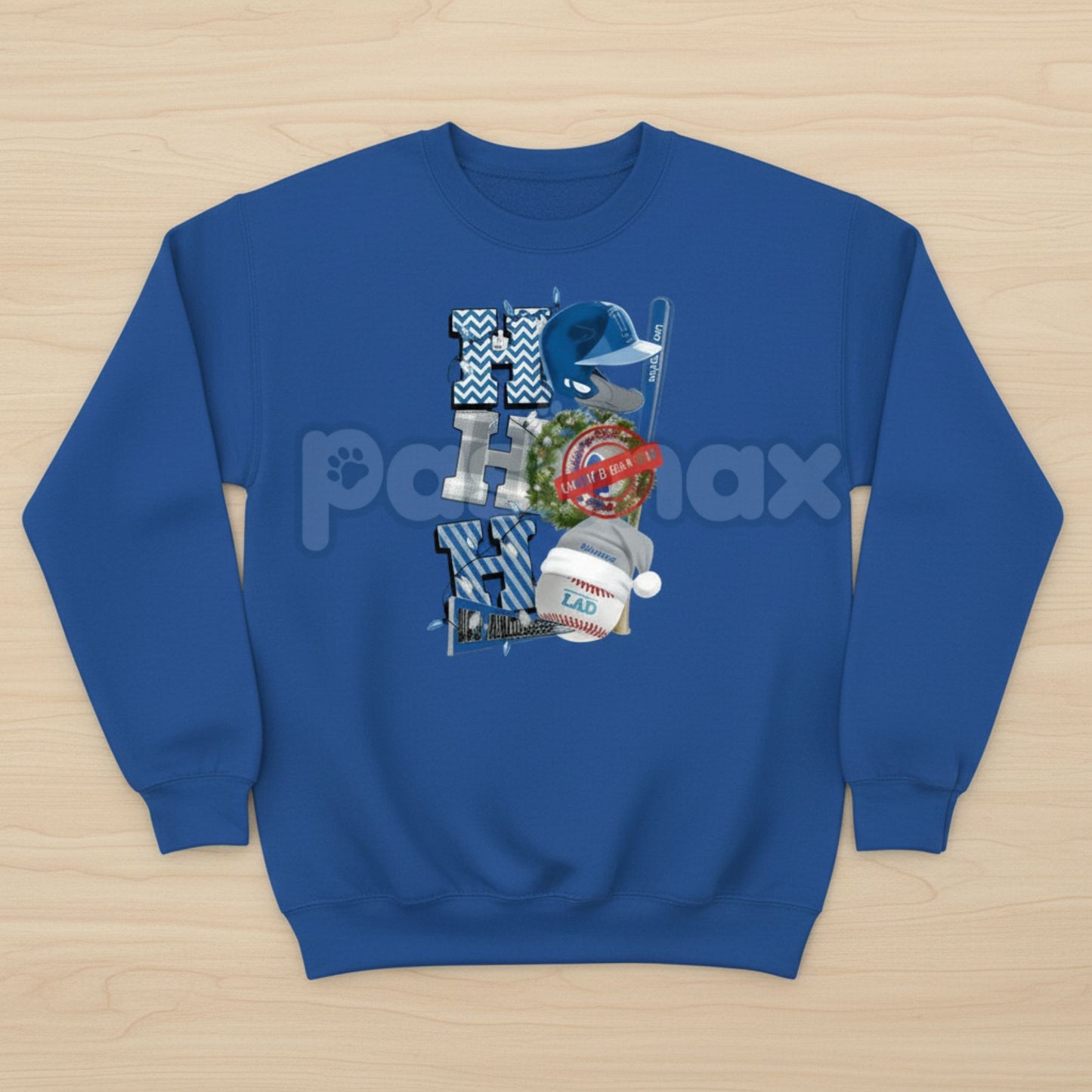HO HO HO Sport Christmas Sweatshirt | Athletic Collegiate Style Holiday Crewneck | Festive Game Day Jumper-Pasimax