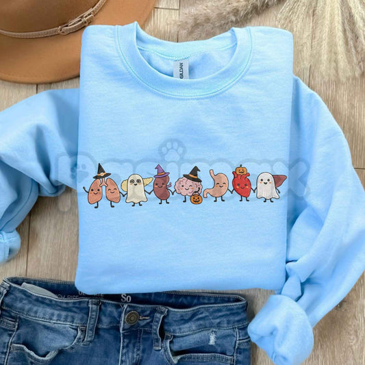 Halloween Anatomy Embroidered Sweatshirt – Spooky Medical Crewneck-Pasimax