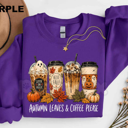 Halloween Coffee Shirt | Ghost Coffee Cup Sweatshirt-Pasimax
