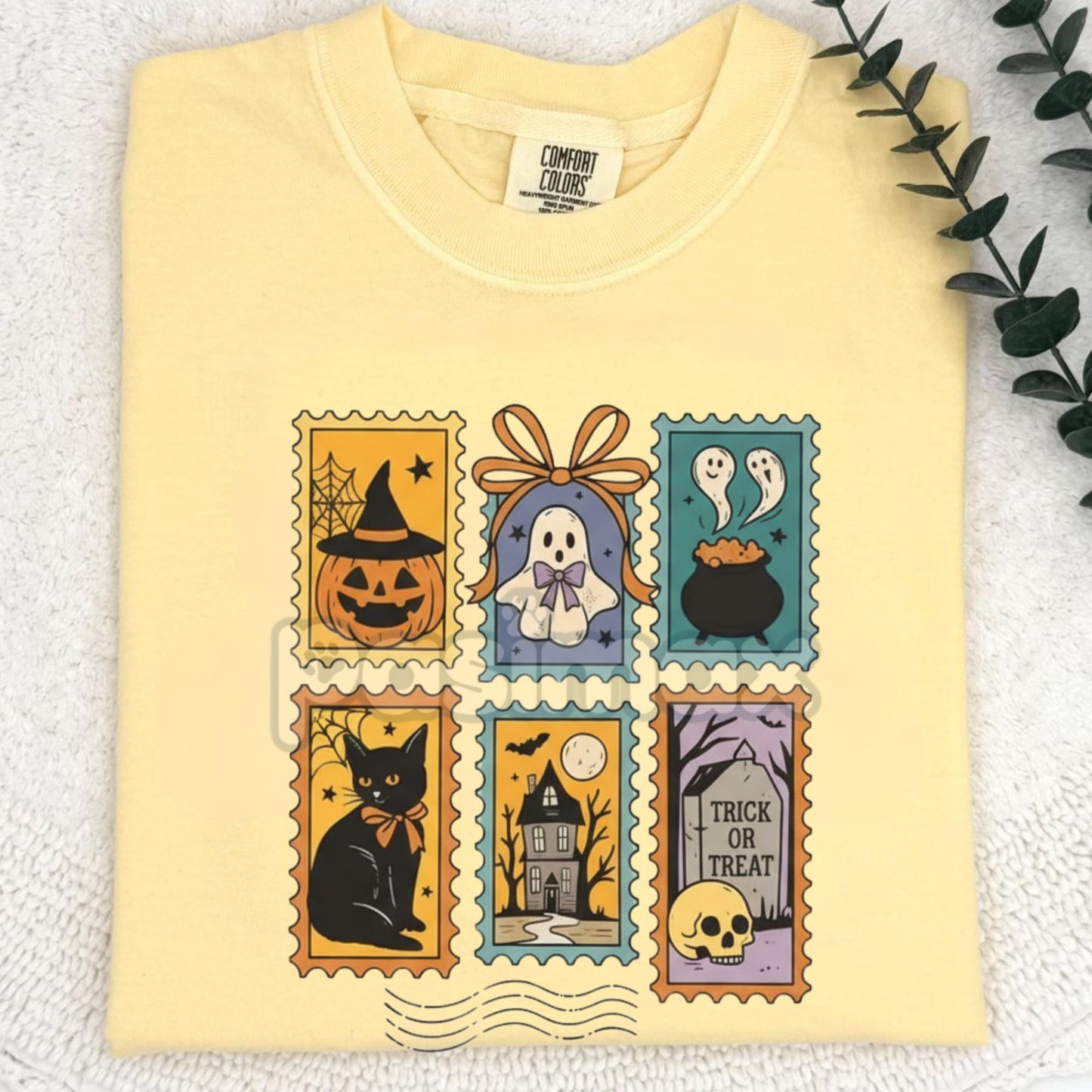 Halloween Cute Ghost Pumpkin Cat Shirt – Retro Ghost Tee, Spooky Cute Fall Outfit, Vintage Halloween Cat Shirt-Pasimax