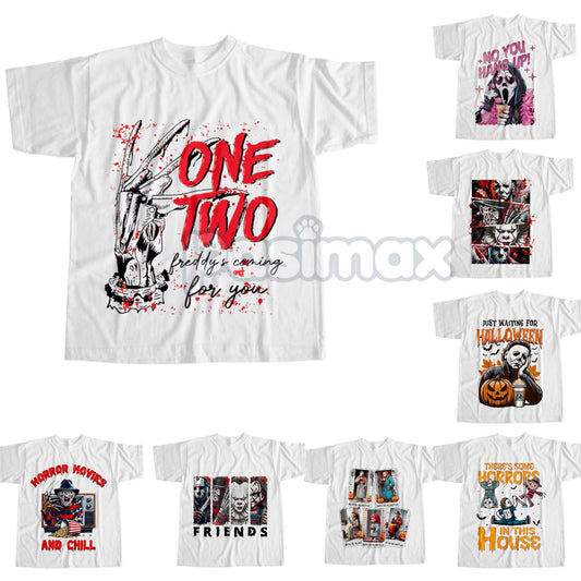 Halloween Horror Anime T-Shirt - Spooky Japanese Graphic Tee, Edgy Fall Wear-Pasimax