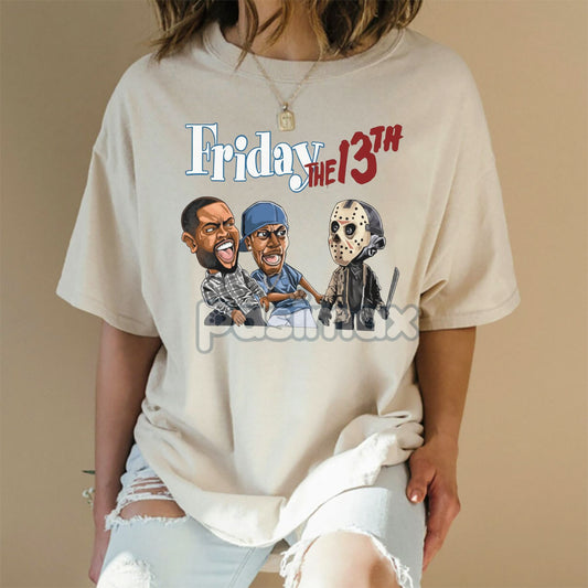 Halloween Jason Killer T-Shirt - Scary Movie Inspired Cotton Crewneck Top, Horror Fan Apparel-Pasimax