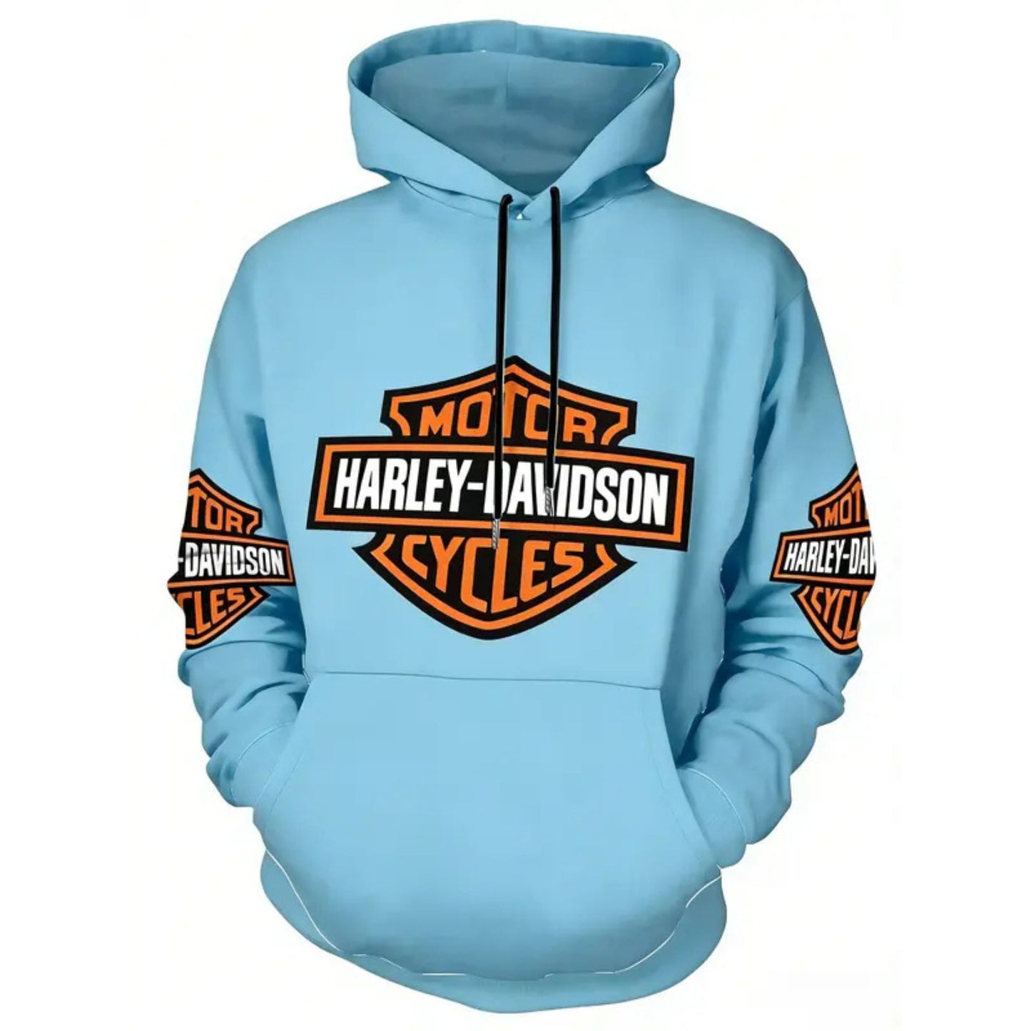 Harley-Davidson Vintage Logo Hoodie – Hardcore Motorcycle Culture Pullover, Retro Biker Aesthetic Streetwear, Unisex-Pasimax