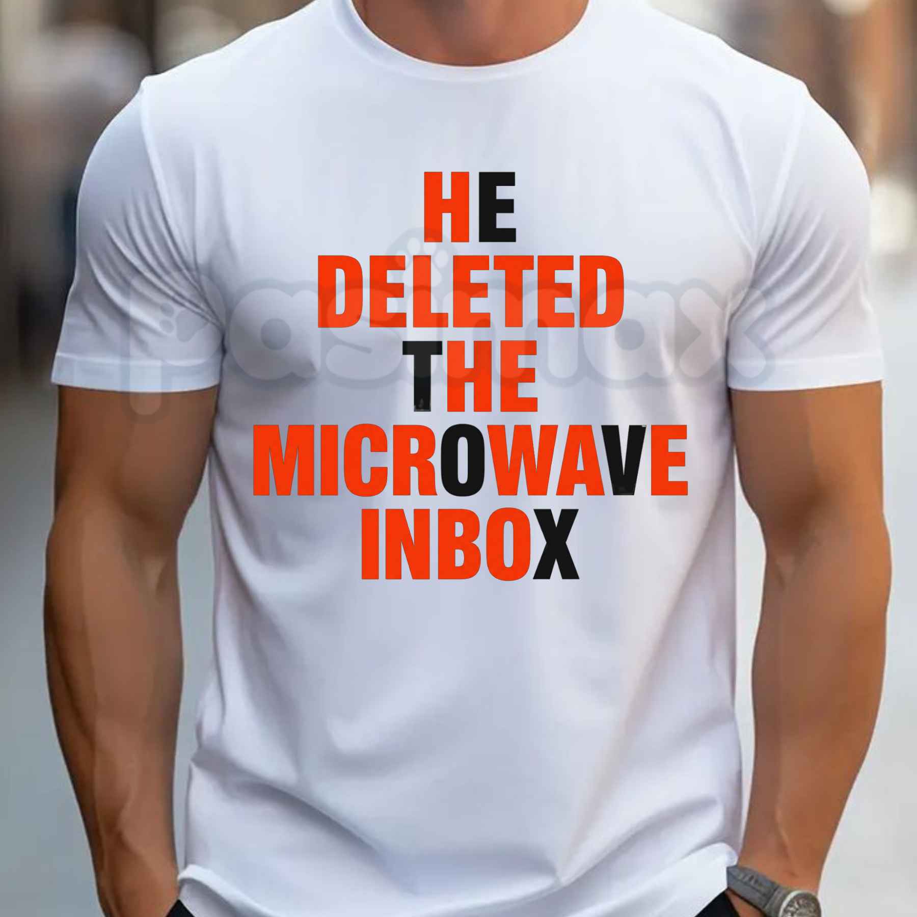 He Deleted The Microwave Inbox T Shirt – Funny Absurdist Internet Meme Tee, Weirdcore Shitpost Tech Humor Unisex Classic Cotton Shirt-Pasimax