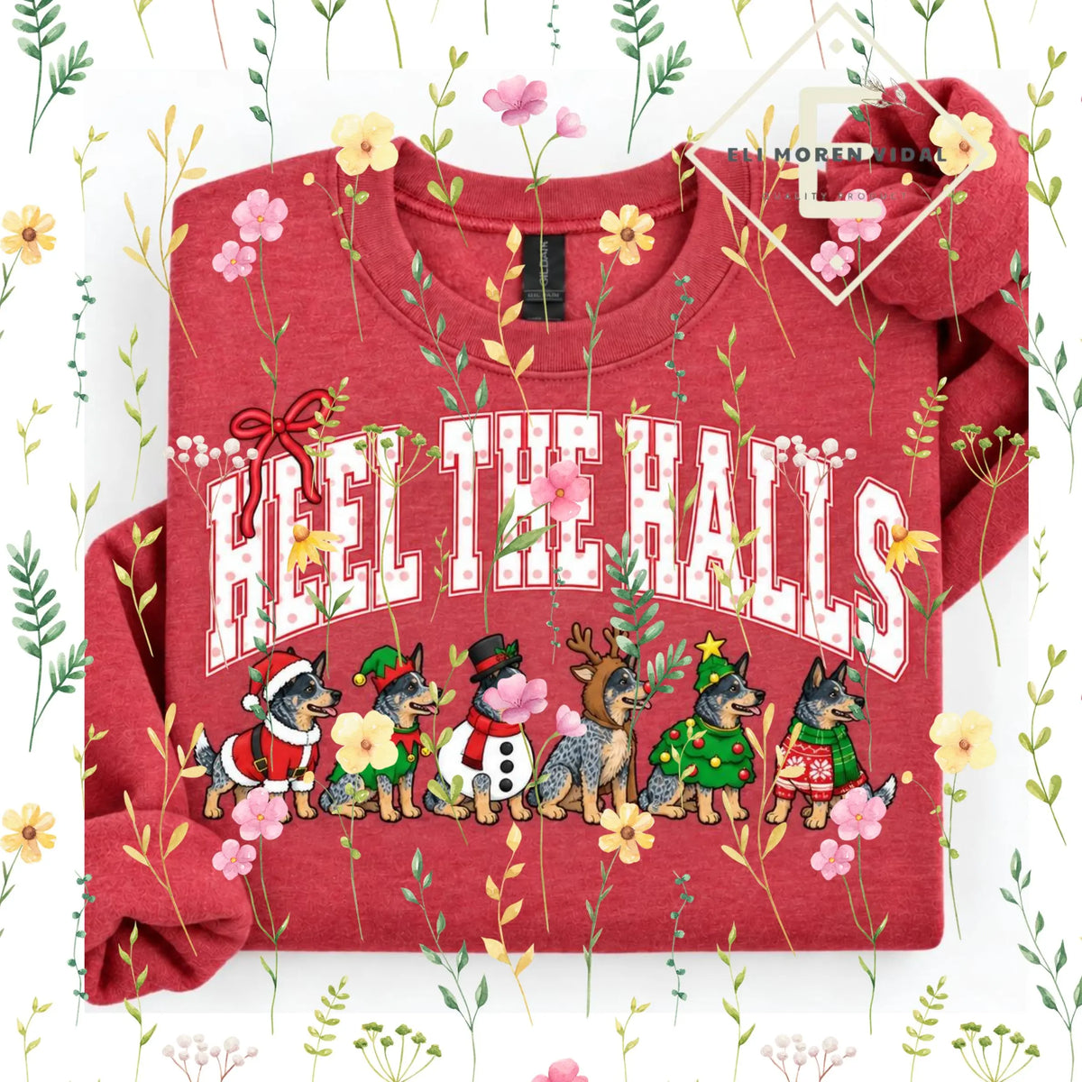 Christmas 30+ Dog Breed Sweatshirt | Merry Dogmas Holly Xmas Crewneck