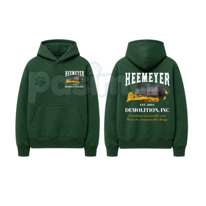 Heemeyer Demolition Inc® Hoodie – Vintage Bulldozer Graphic Sweatshirt, Retro Granby Colorado Heavy Equipment Unisex Top & Gift-Pasimax
