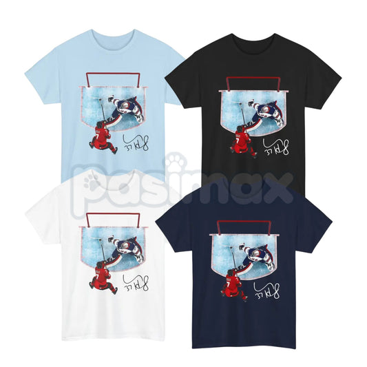 Hellebuyck "The Great Wall" Save T-Shirt - USA Ice Hockey Graphic Tee, Premium 100% Cotton Goaltender Fan Top, American Hockey Legend Streetwear, Pro-Level Save Sequence Apparel, Unique Gift for Hockey Fans & Goalies-Pasimax