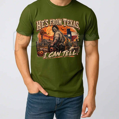 Hes From Texas I Can Tell T-Shirt – Retro Southern Country Pride Unisex Tee-Pasimax