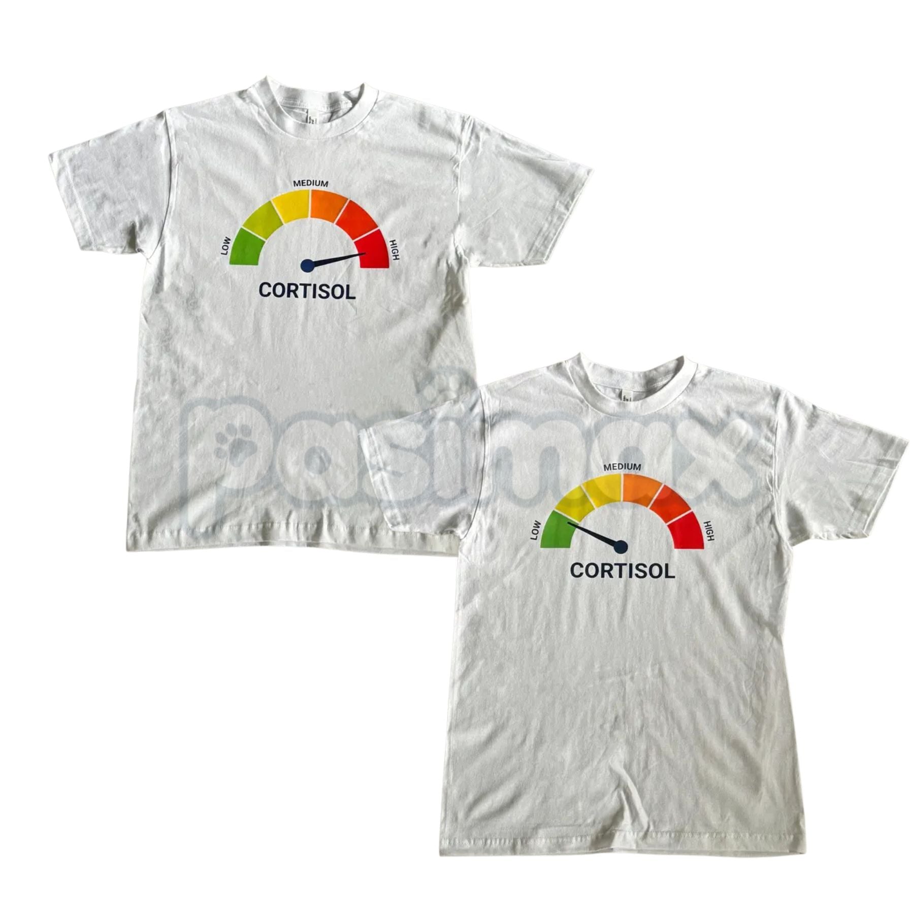 High Cortisol Low Cortisol Funny T-Shirt - Relatable Nervous System Graphic Tee, Funny Burnout Humor Shirt, Trendy Wellness & Mental Health Apparel-Pasimax