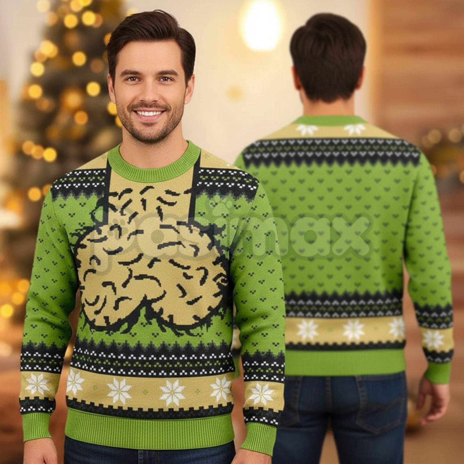 Hilarious Meme Balls Christmas Sweater, Funny Couple Holiday Party Jumper, Naughty Xmas Sweatshirt Gift-Pasimax