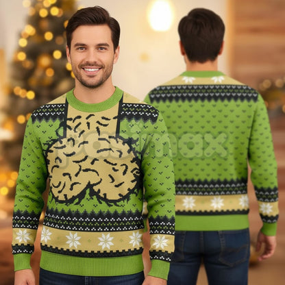 Hilarious Meme Balls Christmas Sweater, Funny Couple Holiday Party Jumper, Naughty Xmas Sweatshirt Gift-Pasimax