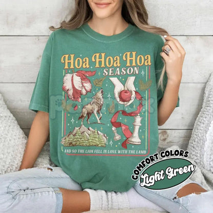 'Hoa Hoa Hoa Season' Twilight Inspired Comfort Colors® T-Shirt – Vintage Vampire Tee, Funny Holiday Movie Shirt-Pasimax