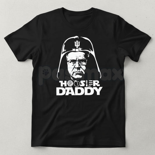 "Hoosier Daddy" Retro Collegiate T-Shirt - Minimalist IU Pride Graphic Tee, Vintage Indiana Basketball Fan Top, Bloomington Streetwear Aesthetic Shirt, Premium Heavyweight Cream & Crimson Apparel-Pasimax