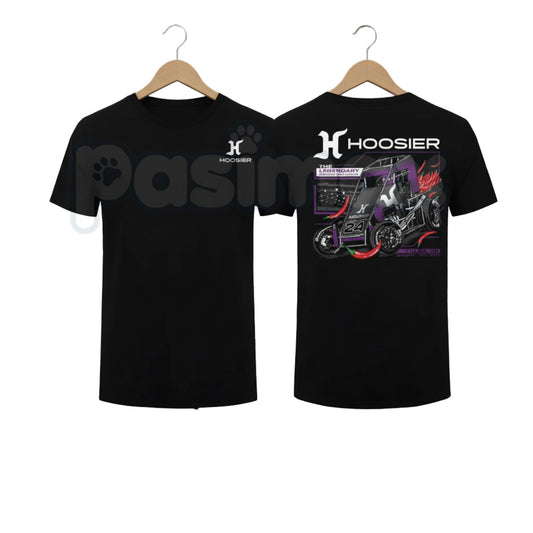 Hoosier Racing Sprint Car T-Shirt – Dirt Track Motorsports Fan Tee, Premium 100% Cotton Outlaw Sprint Car Top, Soft Lived-In Heavyweight Racing Life Shirt, Made in USA-Pasimax