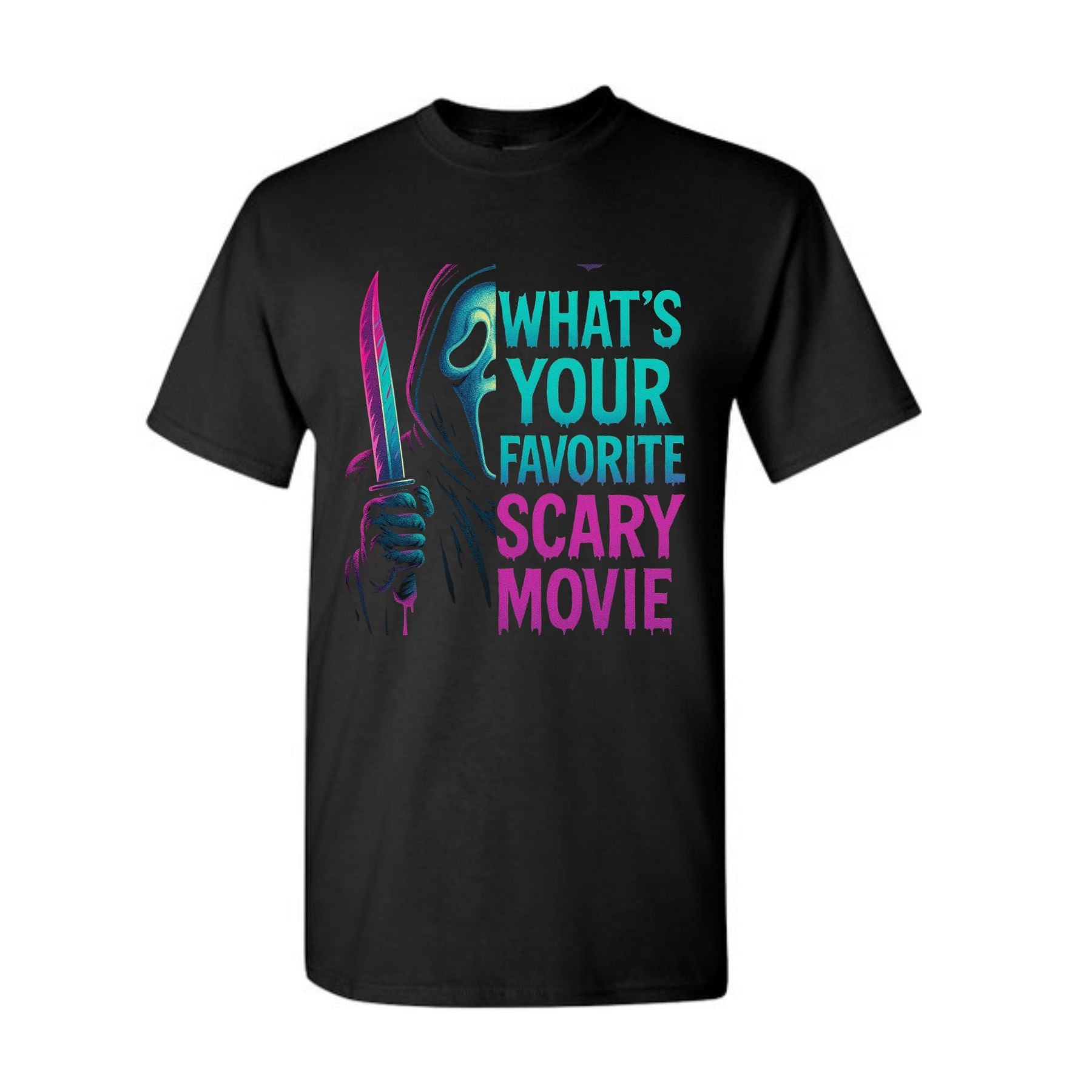 Horror Characters Movie T-Shirt - Scary Clown & Monster Graphic Tee, Halloween Womenswear-Pasimax