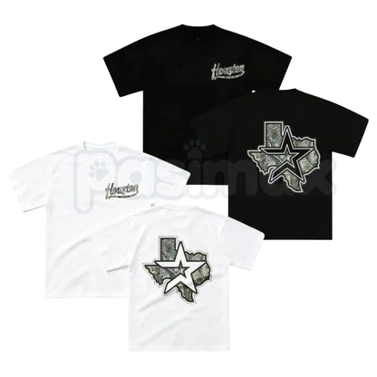 Houston Texas Camo Star T-Shirt – Camouflage Lone Star State Pride Tee-Pasimax