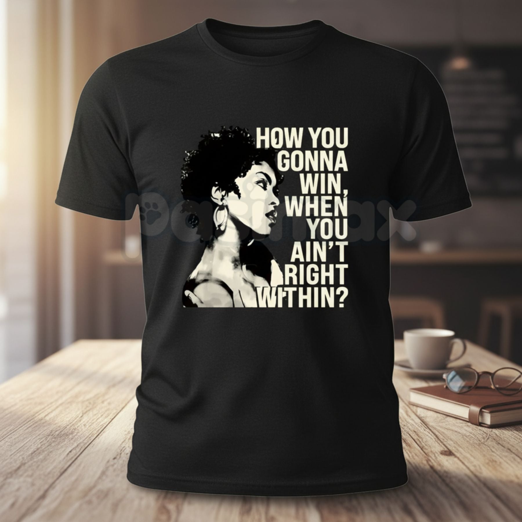 "How You Gonna Win When You Ain't Right Within" Inspirational Tee – Premium 100% Cotton Mental Health Shirt, Soulful Lyrical Quote Graphic Top, Soft Lived-In Heavyweight Self-Care Apparel, Made in USA-Pasimax