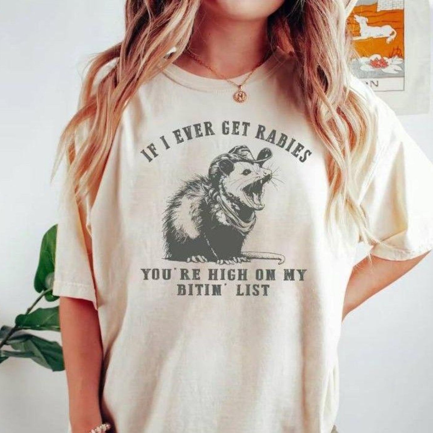 Humorous Raccoon T-Shirt – If I Ever Get Rabies Quote Tee for Friends, Sarcastic Animal Shirt, Funny Gag Gift, Trash Panda Top-Pasimax