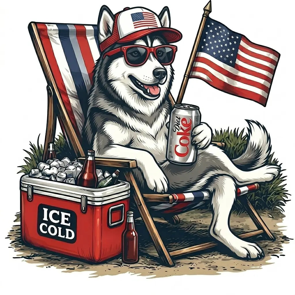 Comfort Colors® 50+ Dog Funny 4th of July T-Shirt – Retro Labrador Retriever Diet Coke Graphic Tee, Patriotic Animal Meme Shirt, Vintage USA Dog Lover Top