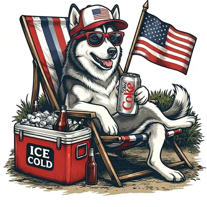 Comfort Colors® 50+ Dog Funny 4th of July T-Shirt – Retro Labrador Retriever Diet Coke Graphic Tee, Patriotic Animal Meme Shirt, Vintage USA Dog Lover Top