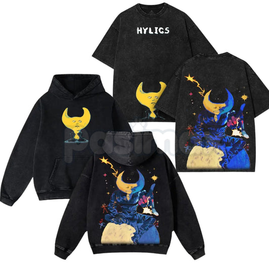 Hylics Game Oversize Acid Wash T-Shirt – Surreal Indie RPG Graphic Tee, Heavy Cotton-Pasimax