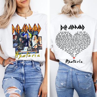 Hysteria Classic Rock T-Shirt - Def Leppard 1987 Album Vintage Tee, Unisex Music Apparel-Pasimax