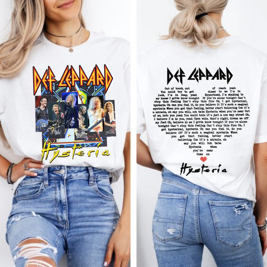 Hysteria Classic Rock T-Shirt - Def Leppard 1987 Album Vintage Tee, Unisex Music Apparel-Pasimax