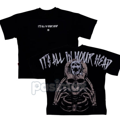 IS x BXACTIV "All In Your Head" Oversized T-Shirt - Mental Health Awareness Graphic Tee, Minimalist Streetwear Collab-Pasimax