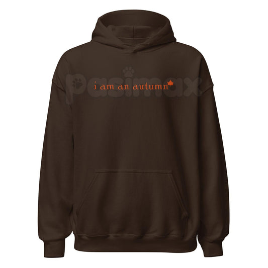 "I Am An Autumn" Embroidered Unisex Hoodie – Cozy Fall Vibes Apparel, Heavy Blend Comfort Sweater-Paisimax