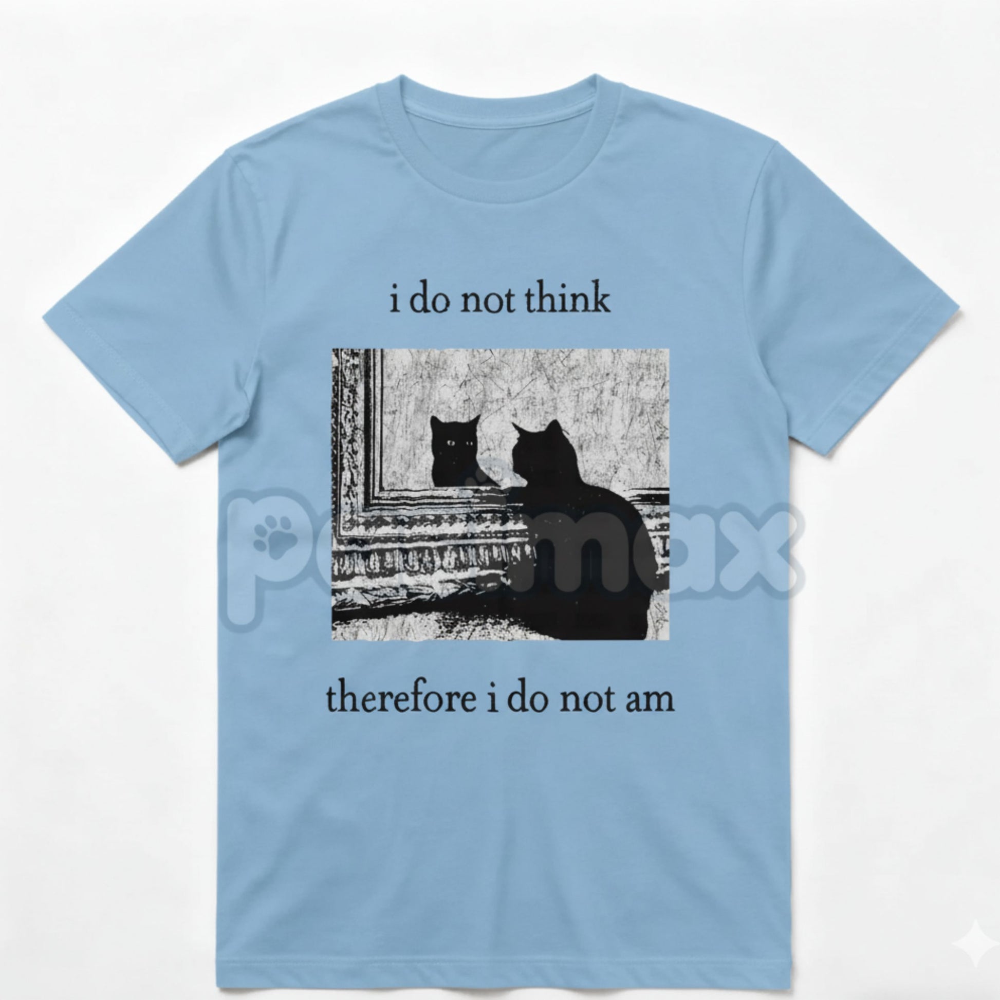 "I Do Not Think Cat Tee" Goth Clothing - Funny Graphic 90s Vintage T-Shirt, Men's Trendy Alt Style, Unisex Meme Apparel-Pasimax