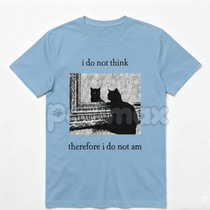 "I Do Not Think Cat Tee" Goth Clothing - Funny Graphic 90s Vintage T-Shirt, Men's Trendy Alt Style, Unisex Meme Apparel-Pasimax