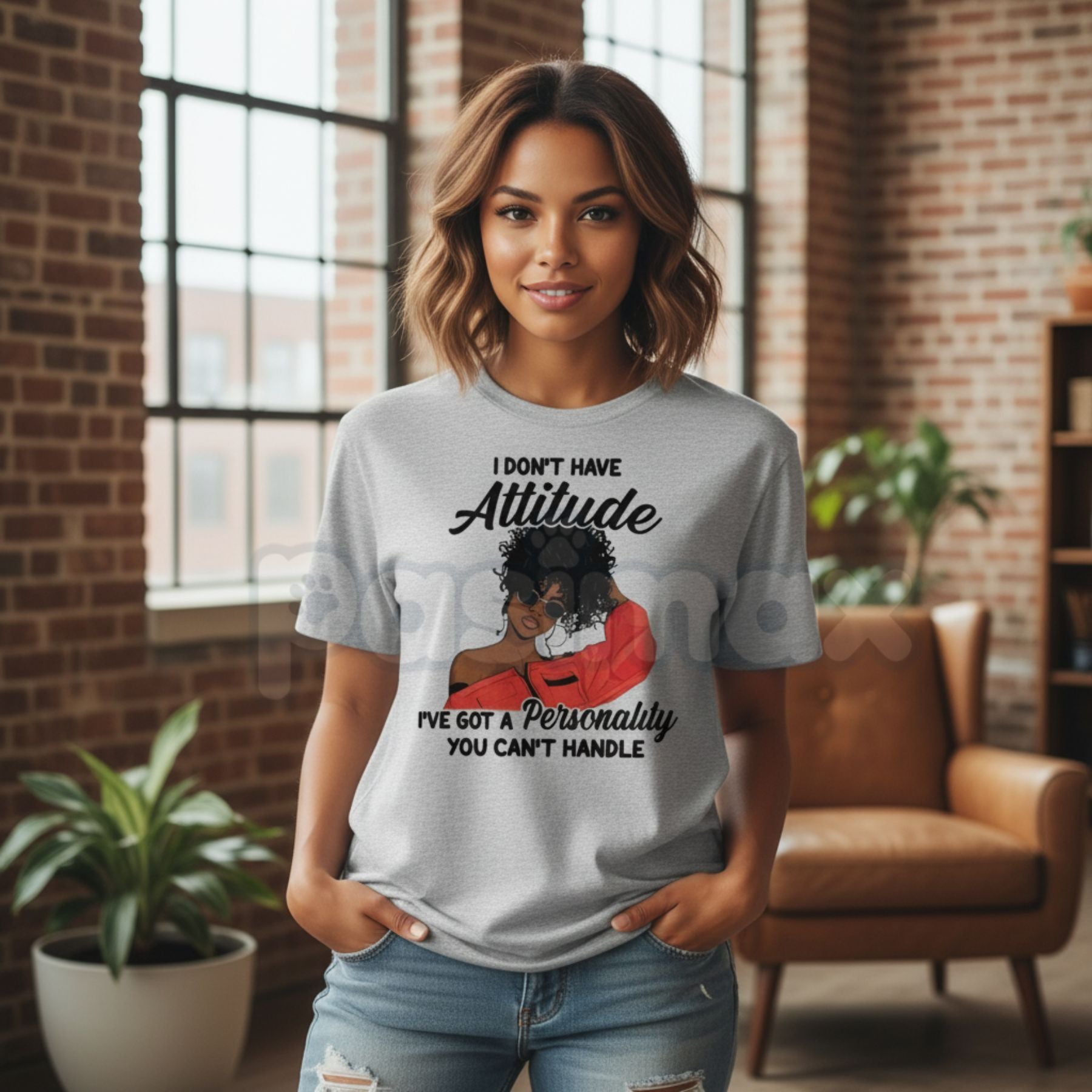 "I Don't Have An Attitude" Women's Graphic T-Shirt - Funny Sassy Sarcastic Statement Tee, Premium 100% Cotton Bold Personality Shirt, Witty Feminist Humor Top, Sarcasm Lover Gift for Her, Soft Lived-In Relatable Quote Apparel-Pasimax