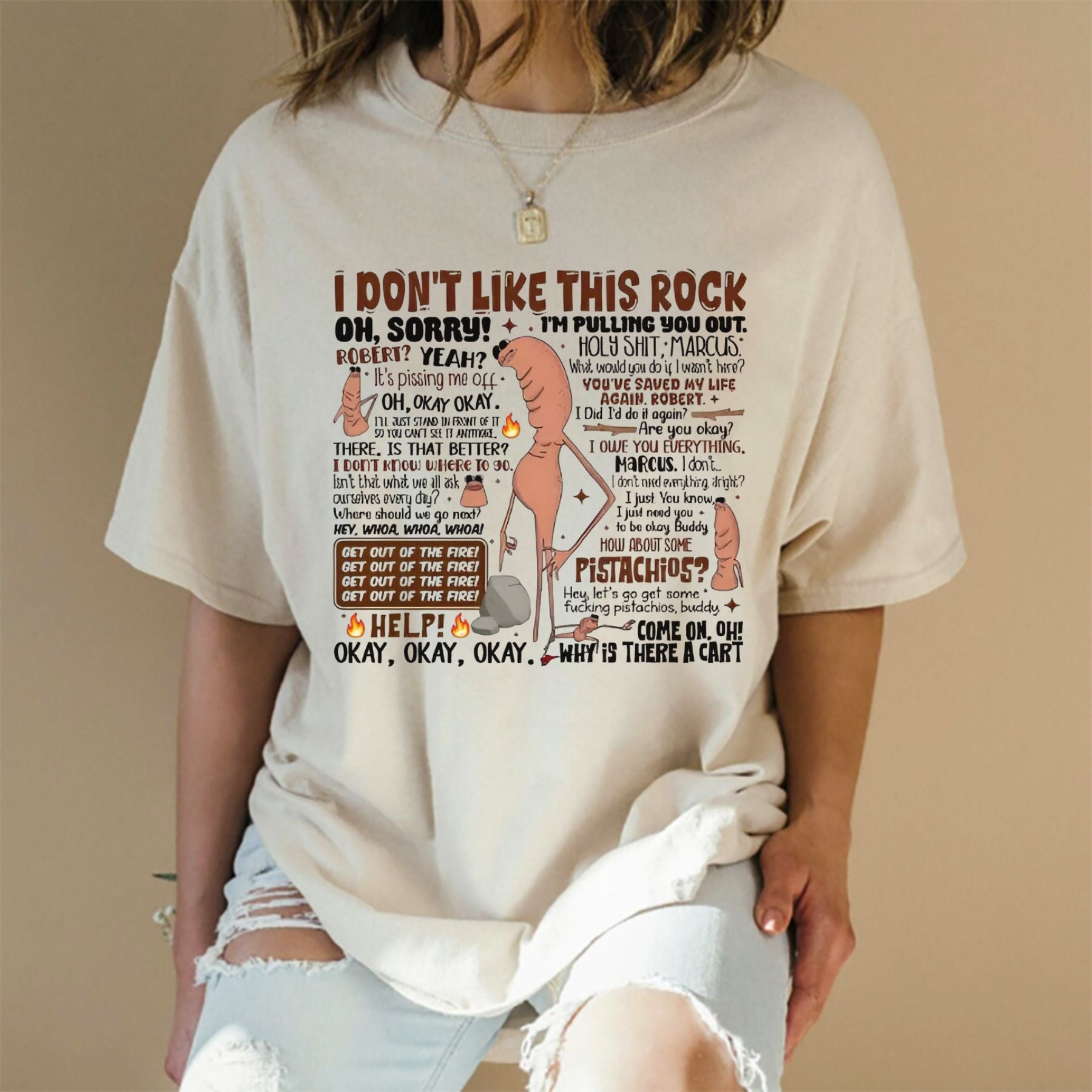 "I Don’t Like This Rock" T-Shirt - Marcus & Robert Graphic Tee, Funny Podcast Streetwear-Pasimax