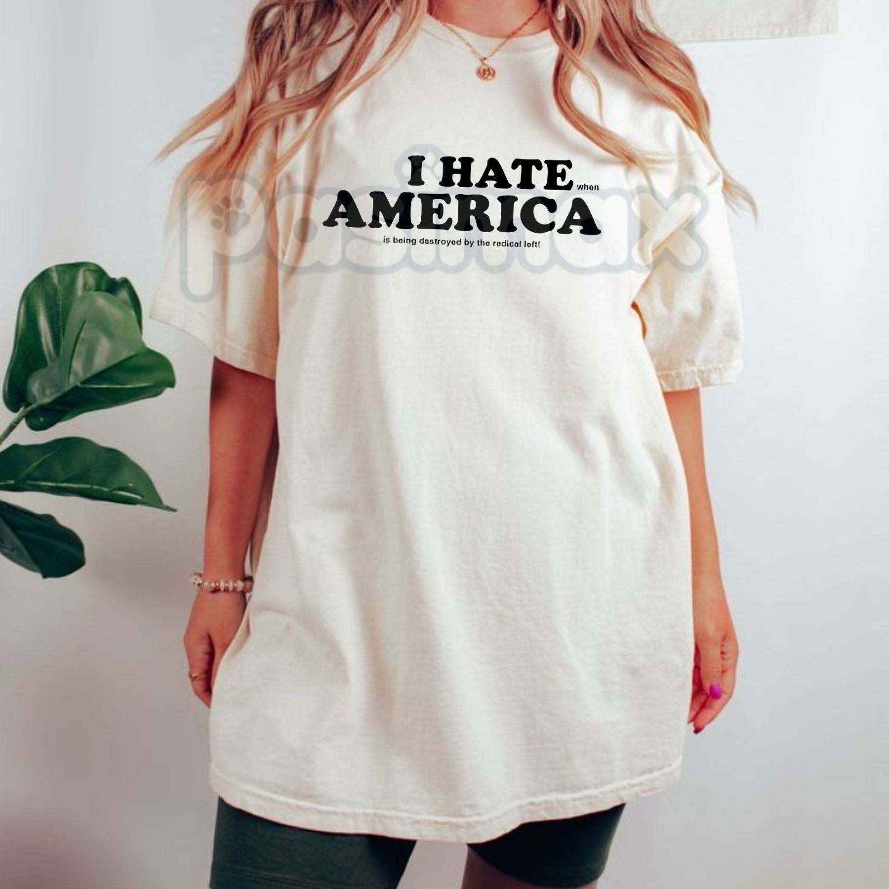 "I HATE AMERICA" TEE - Bold Political Statement Shirt, Anti-Establishment Slogan Apparel, Provocative Free Speech Top-Pasimax