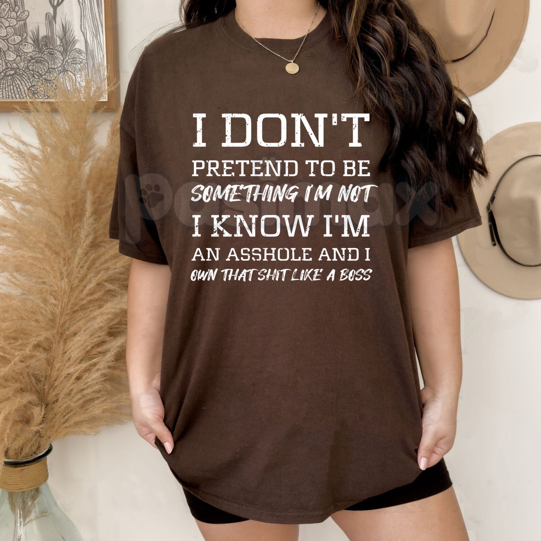 "I Know I'm An Asshole" Printed T-Shirt - Sarcastic Boss Energy Graphic Tee, Unapologetic Attitude Shirt, Funny Brutal Honesty Statement Apparel-Pasimax