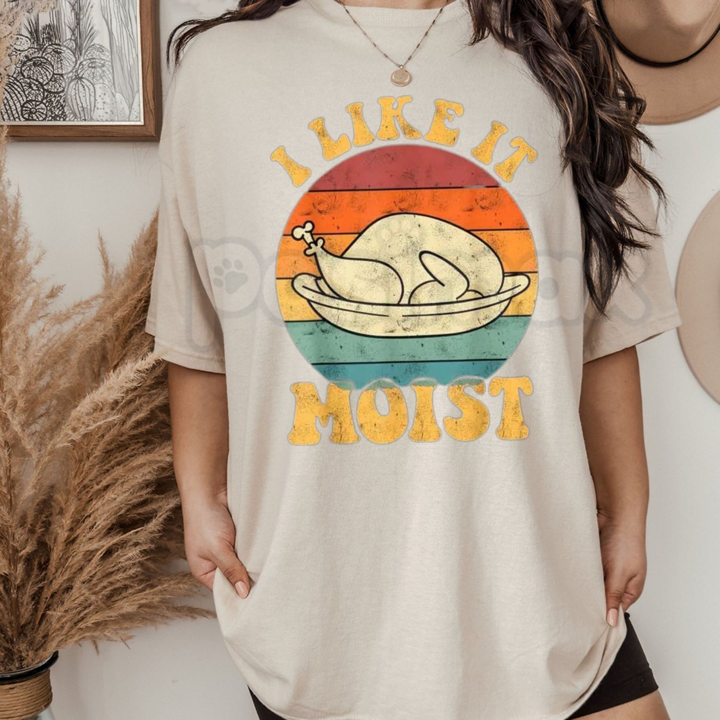 "I Like It Moist" Thanksgiving Double Entendre T-shirt - Slightly Suggestive Holiday Gag Gift, Funny Turkey Day Dinner Tee, Witty Food Humor-Pasimax