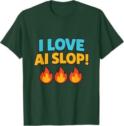 I Love AI Slop T-Shirt – Funny Internet Meme Unisex Cotton Graphic Tee-Pasimax