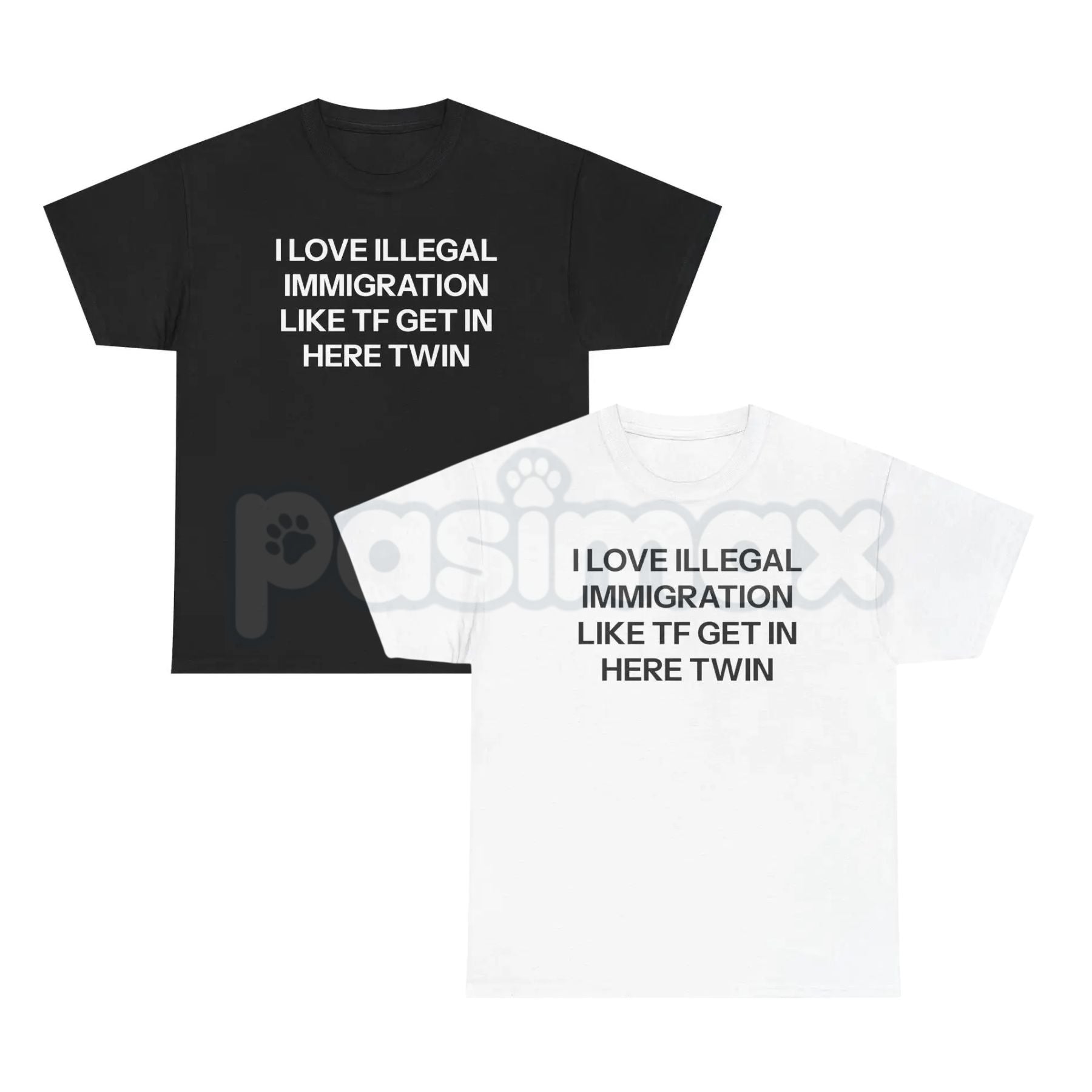 "I Love Illegal" Edgy Graphic T-Shirt - Funny Sarcastic Streetwear Tee, Premium 100% Cotton Rebel Statement Shirt, Modern Minimalist Irony Top, Witty Counter-Culture Apparel, Unique Gift for Rule Breakers-Pasimax