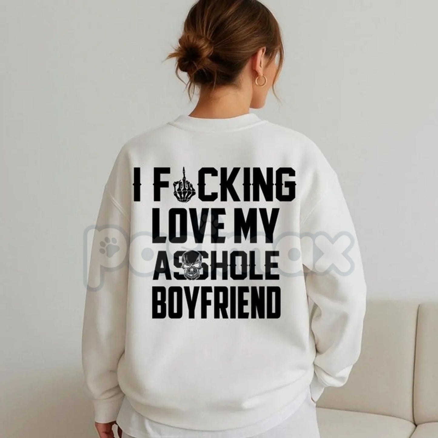 I Love My Boyfriend Sweatshirt | Cute Relationship Jumper | Girlfriend Affection Crewneck | Sweet Couple Gift-Pasimax