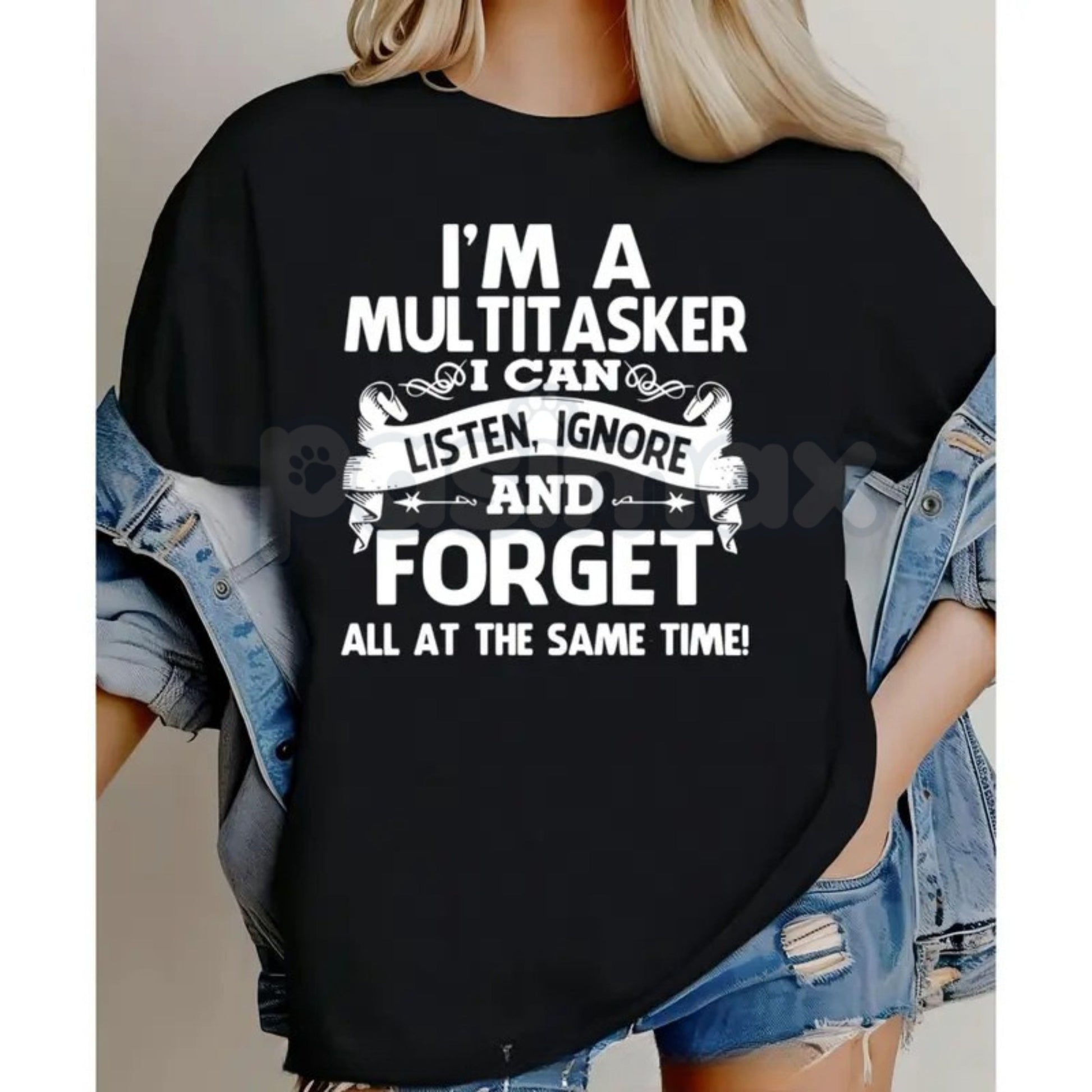 "I'M A MULTITASKER" Funny T-Shirt – Sarcastic Busy Life Graphic Tee, Premium 100% Cotton Relatable Humor Top, Soft Lived-In Heavyweight Personality Shirt, Made in USA-Pasimax