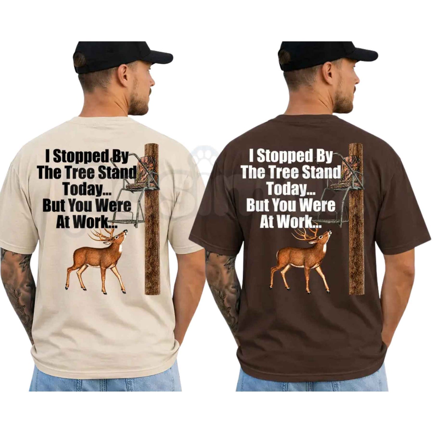 I Stopped By The Tree Stand T-Shirt – Funny Deer Hunting Outdoor Unisex Cotton Tee-Pasimax