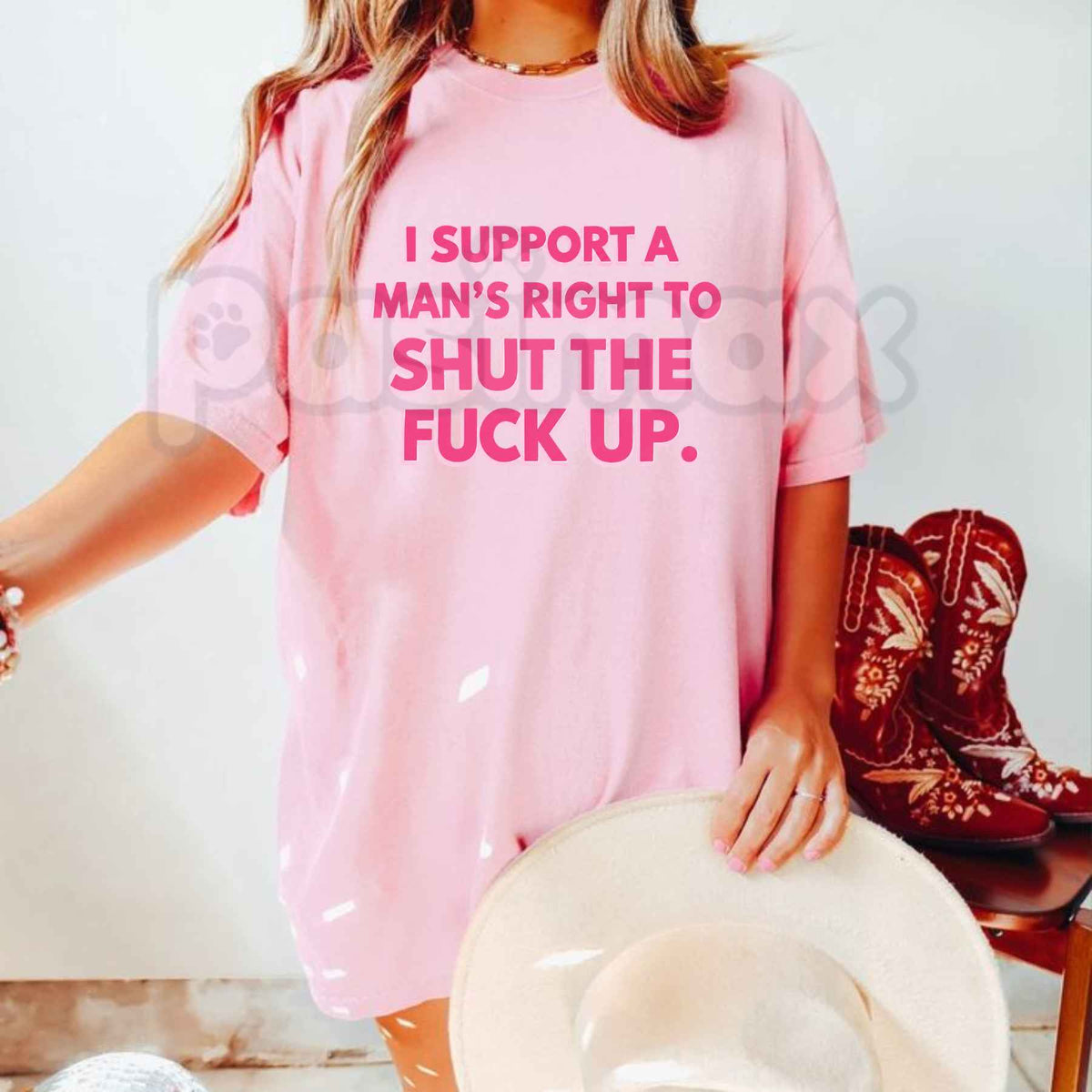 I Support A Man's Right To Shut Up T-Shirt – Funny Sarcastic Quote Unisex Tee-Pasimax