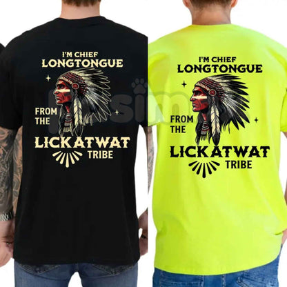 I'm Chief Longtongue T-Shirt – Funny Native Indian Chief Parody Unisex Cotton Tee-Pasimax
