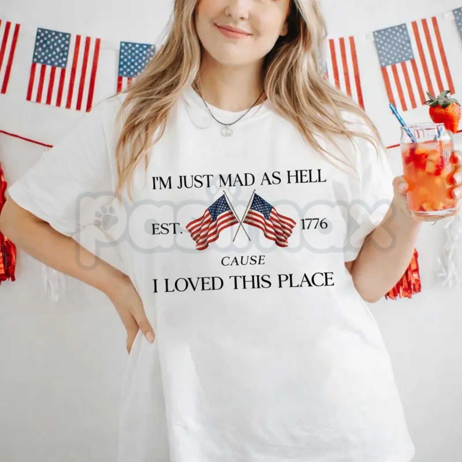 "I'm Just Mad Cuz I Loved This Place" 250th Anniversary Shirt – Funny 1776 Patriotic T-Shirt, Premium 100% Cotton 2026 Sestercentennial Top, Soft Lived-In Heavyweight Independence Day Tee, Made in USA-Pasimax
