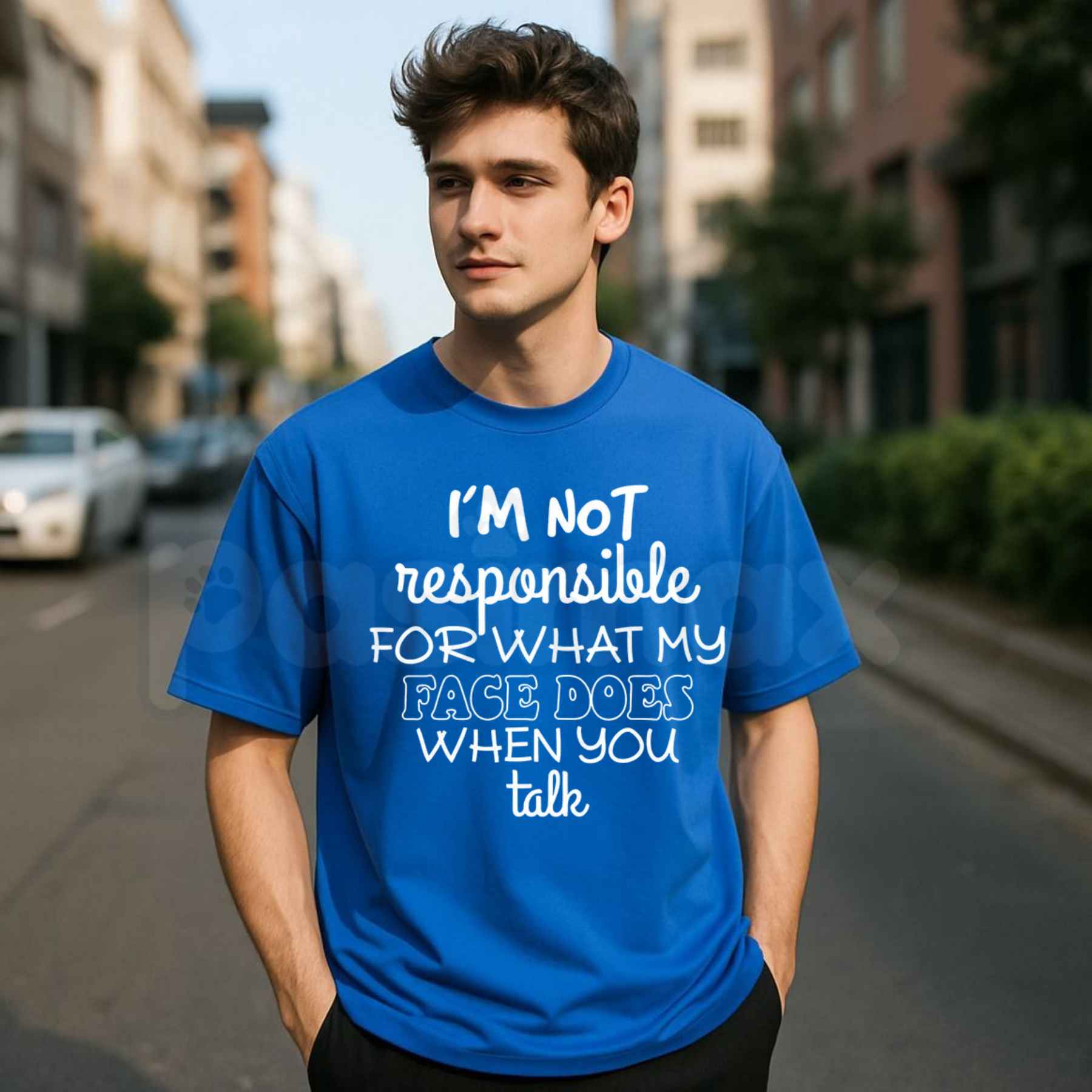 I'm Not Responsible For What My Face Does T-Shirt – Funny Sarcastic Facial Expression Unisex Graphic Tee-Pasimax