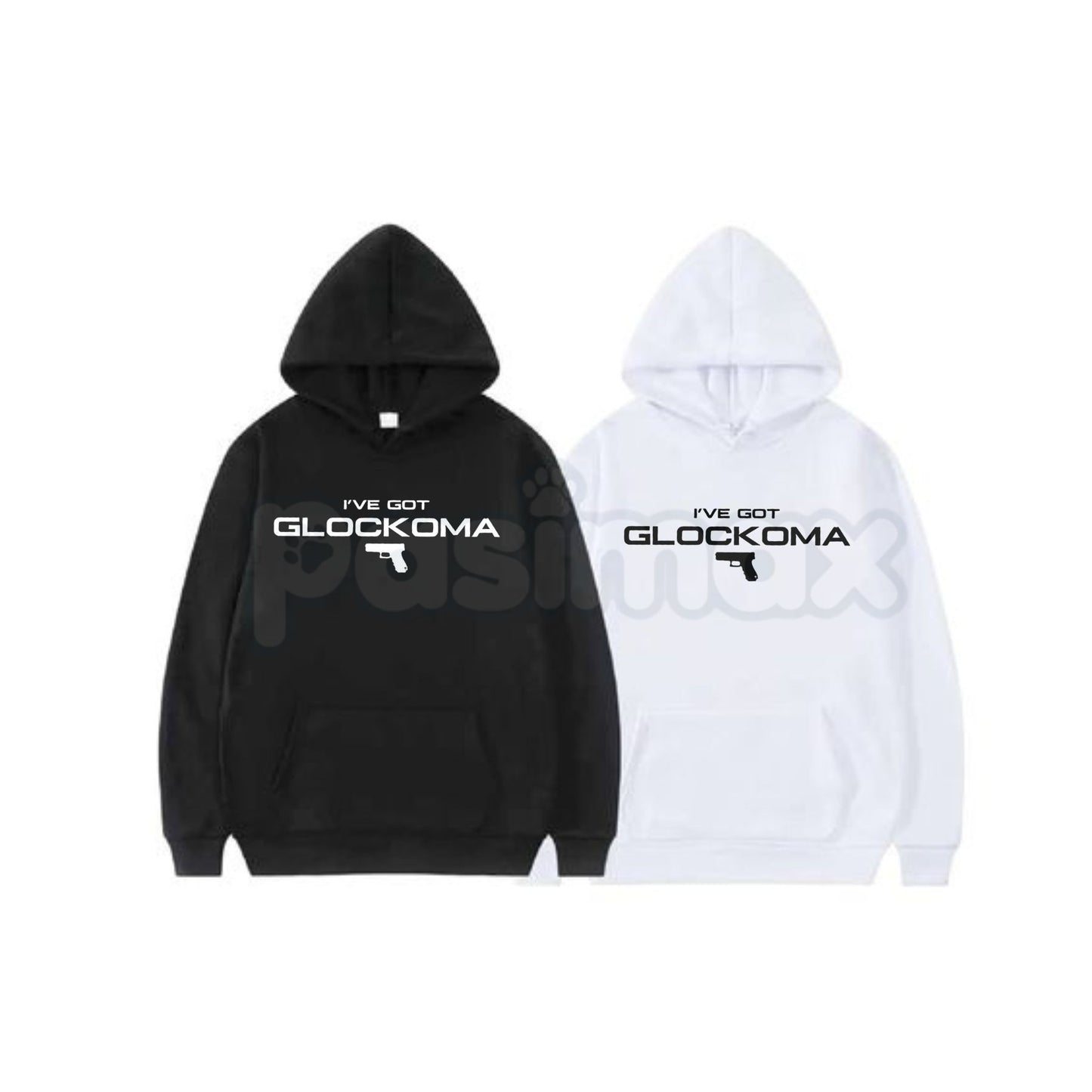 "I've Got Glockoma" Hoodie – Funny Gun Humor Slogan Pullover, Tactical & Self-Defense Apparel, Unisex-Pasimax